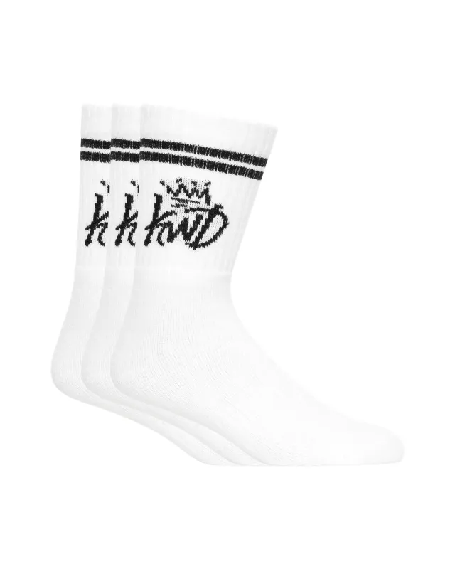 Hopper Sports Socks 3pk White sold by Kings Will Dream