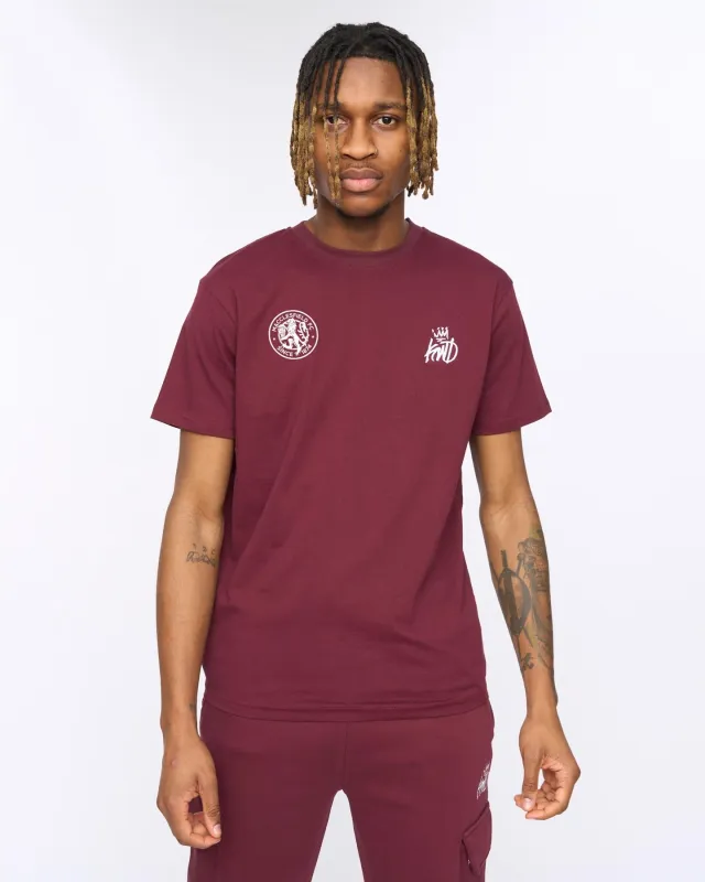 PREORDER Macclesfield FC x KWD T-Shirt Burgundy sold by Kings Will Dream
