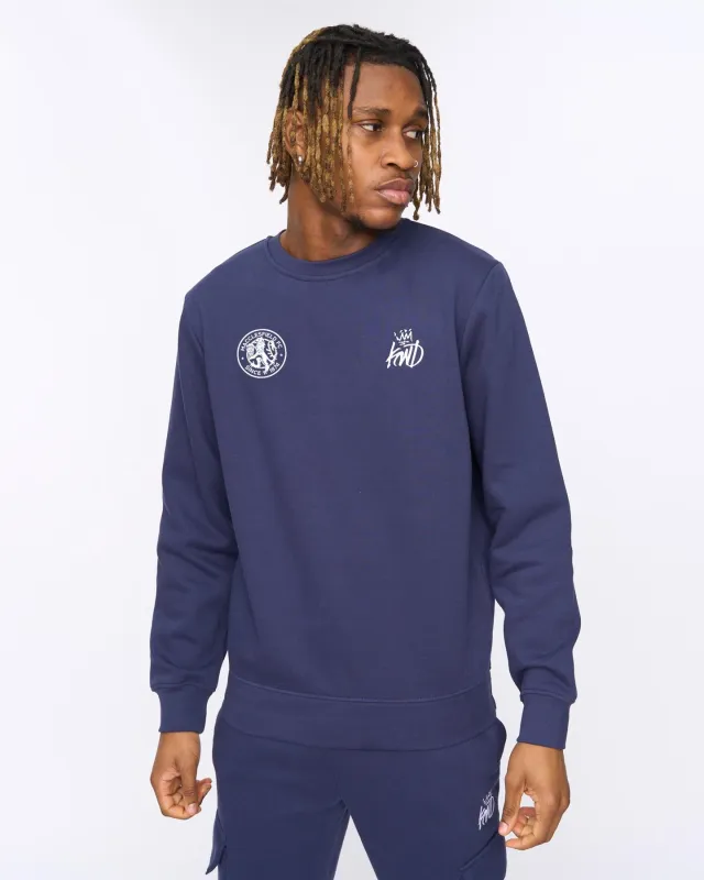 PREORDER Macclesfield FC x KWD Crew Sweat Navy sold by Kings Will Dream