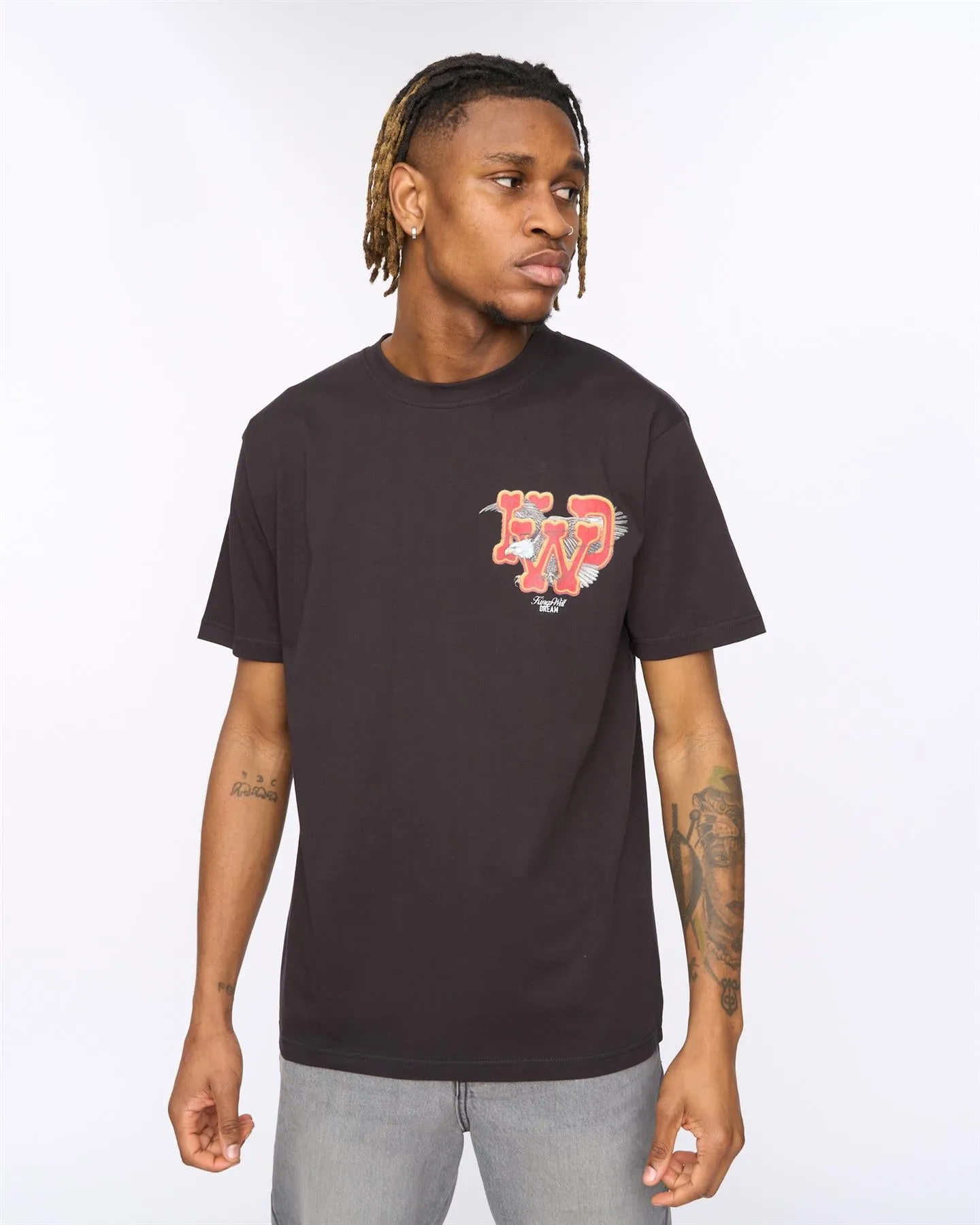 Eagle Relaxed Fit T-Shirt Black sold by Kings Will Dream product image thumbnail 2