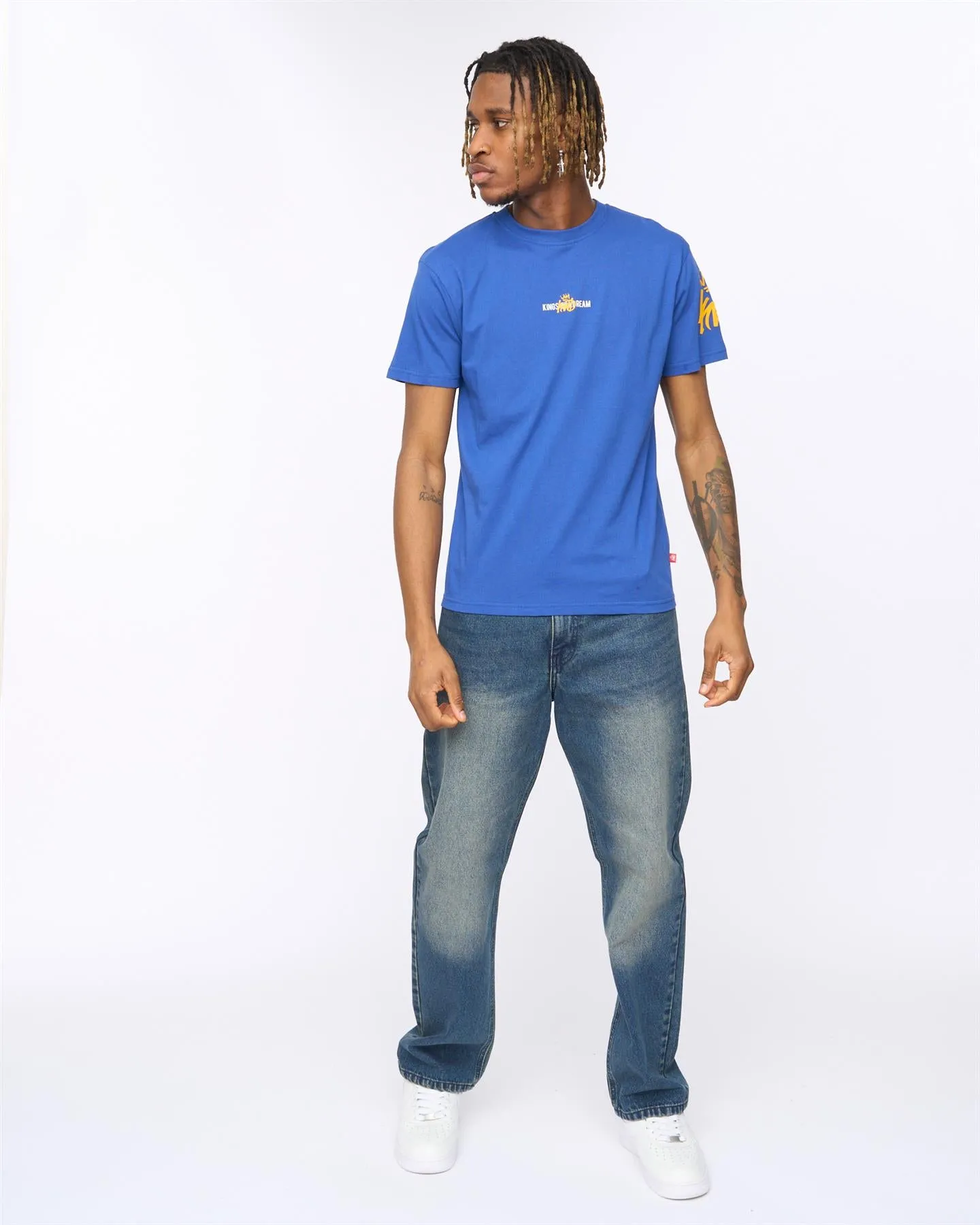 Built T-Shirt Blue sold by Kings Will Dream product image thumbnail 3