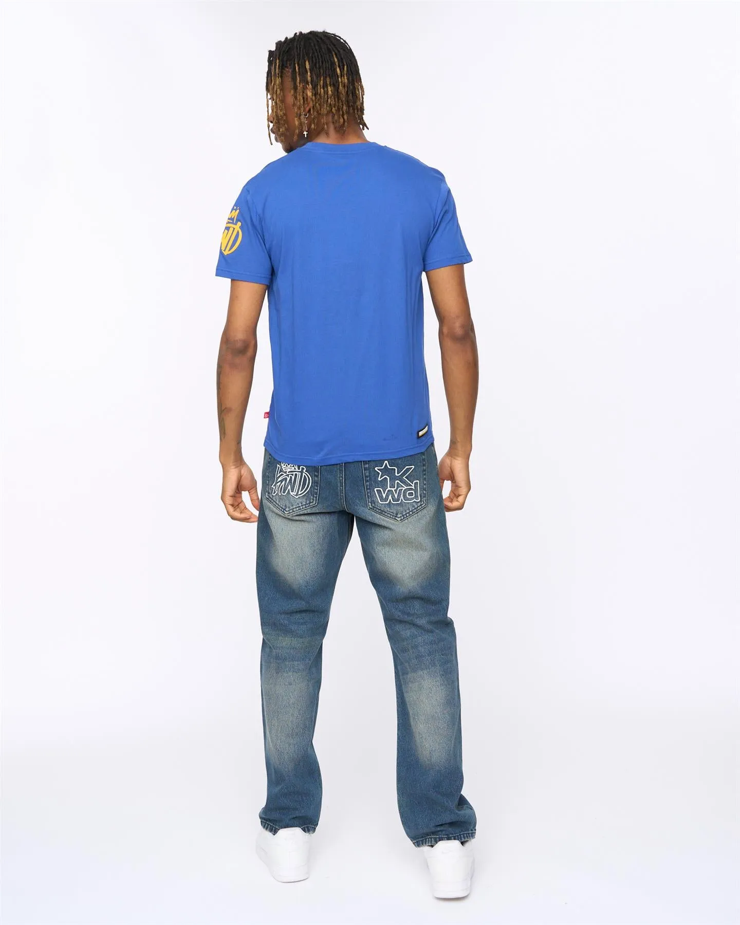 Built T-Shirt Blue sold by Kings Will Dream product image thumbnail 4