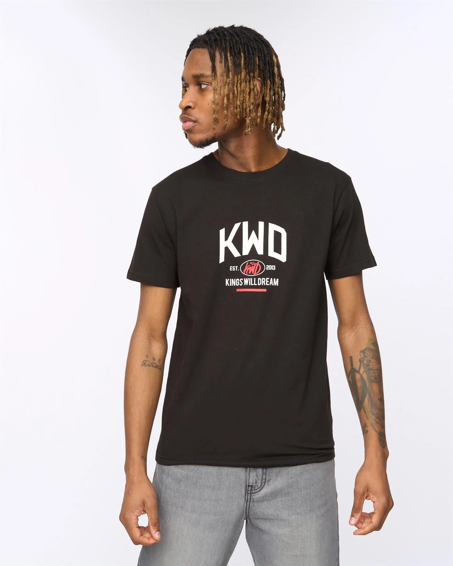 Tattooed T-Shirt Black sold by Kings Will Dream product image thumbnail 2