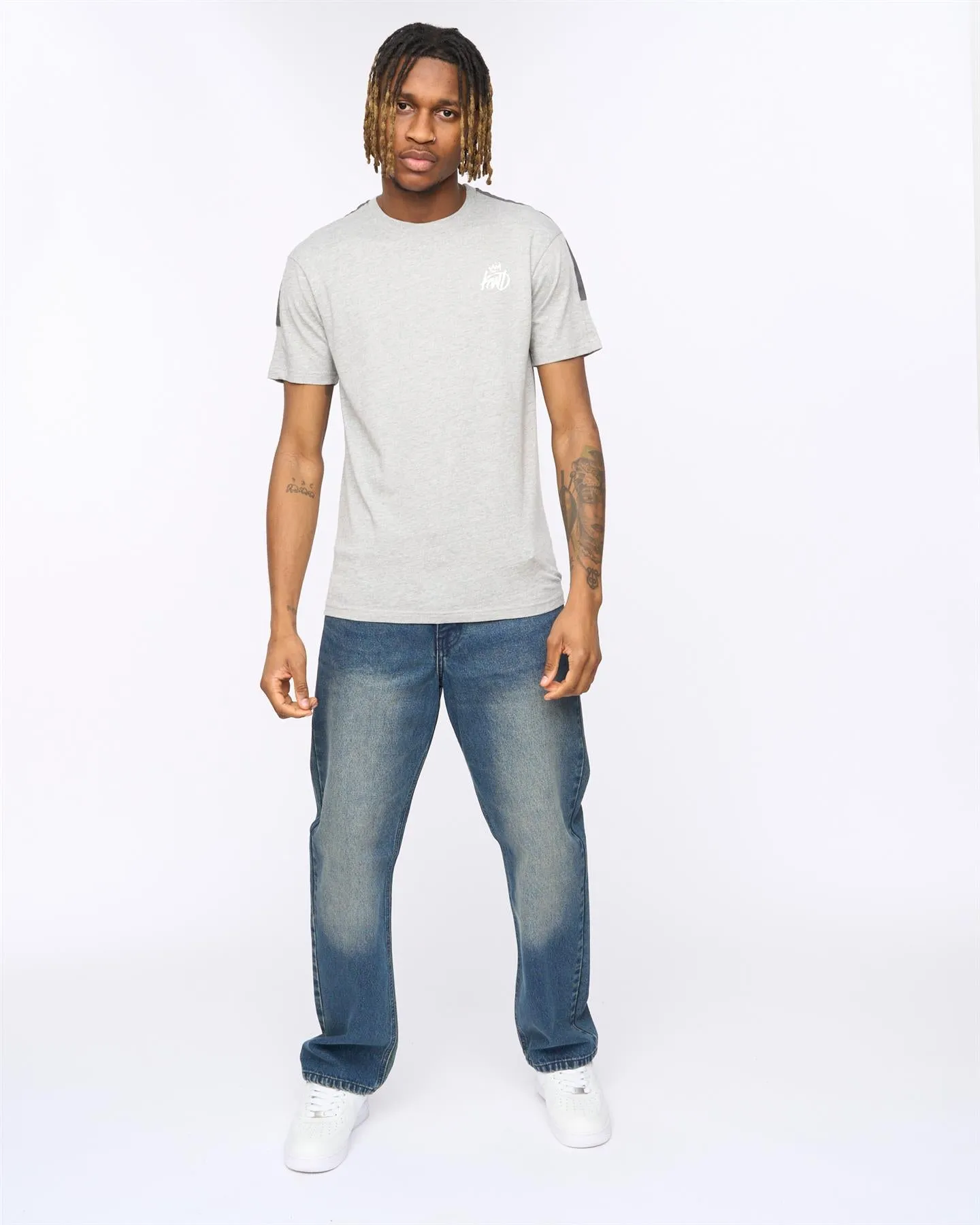Tapelny T-Shirt Grey Marl sold by Kings Will Dream product image thumbnail 3