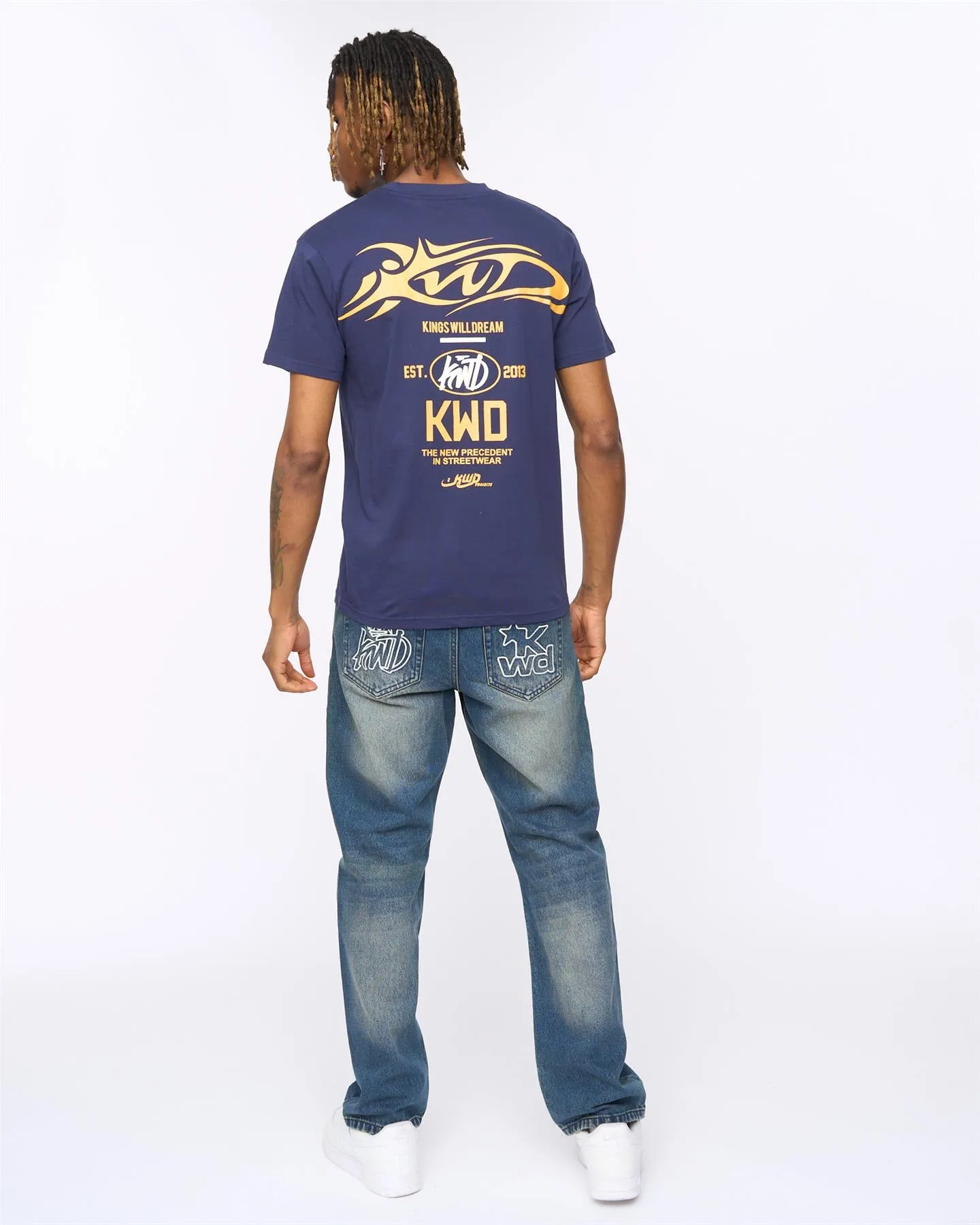 Tattooed T-Shirt Navy sold by Kings Will Dream product image thumbnail 4