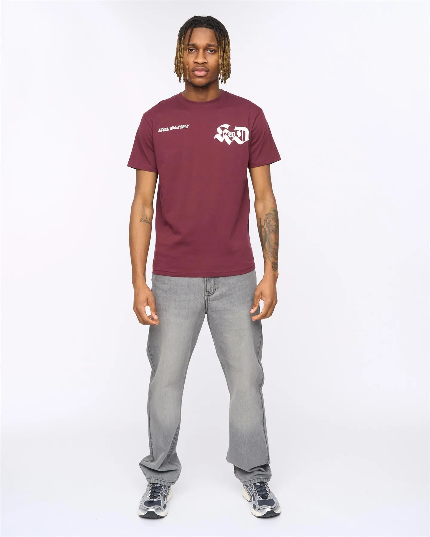 Cartellio T-Shirt Burgundy sold by Kings Will Dream product image thumbnail 3