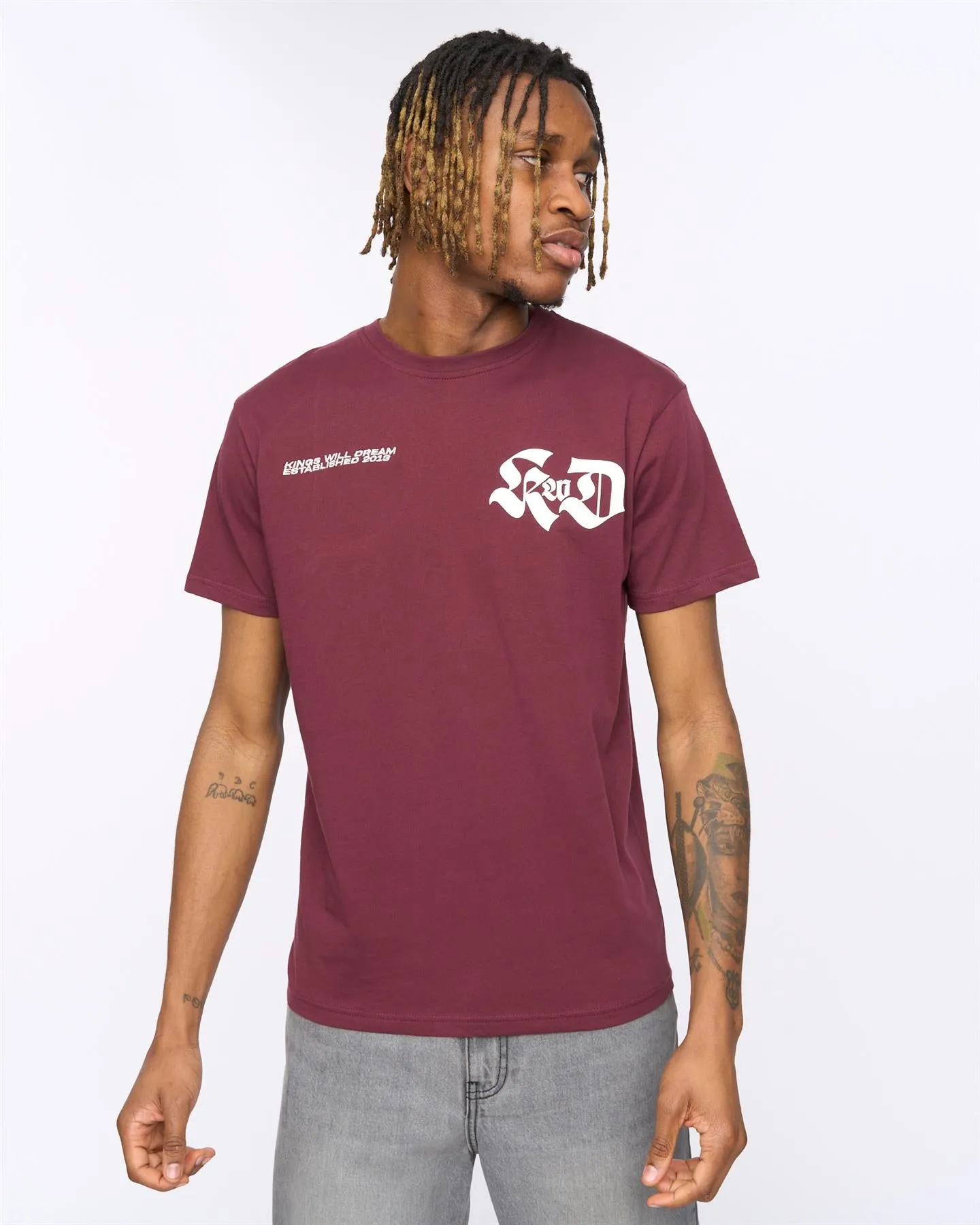 Cartellio T-Shirt Burgundy sold by Kings Will Dream