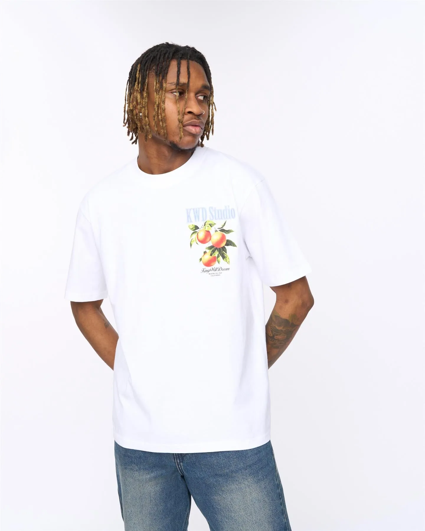 Citrus Oversized T-Shirt White sold by Kings Will Dream