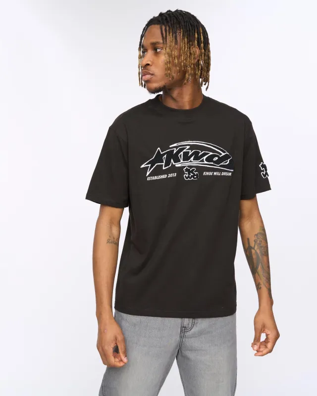 Dashed T-Shirt Black made by Kings Will Dream