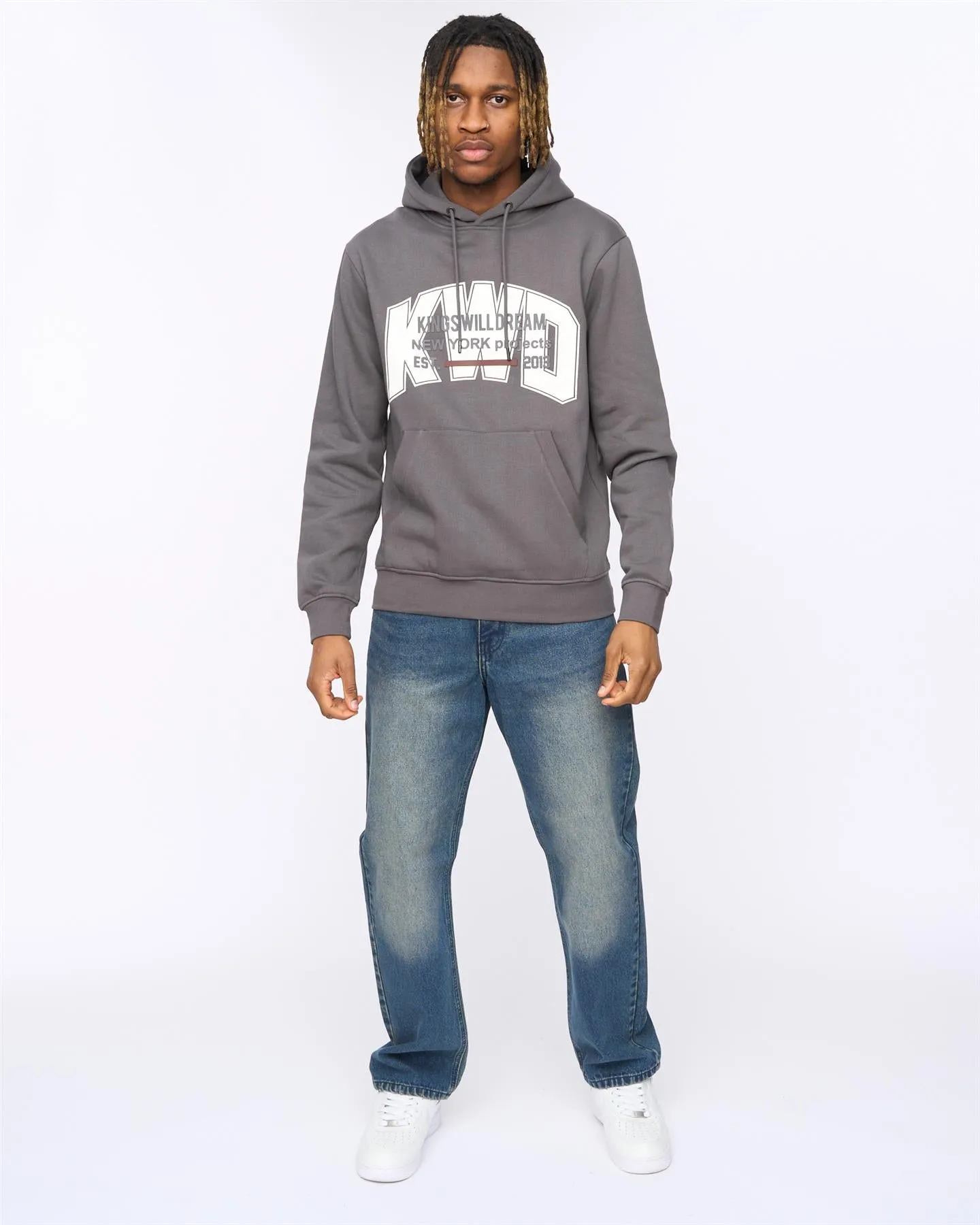 Typeover Hoodie Asphalt sold by Kings Will Dream product image thumbnail 3