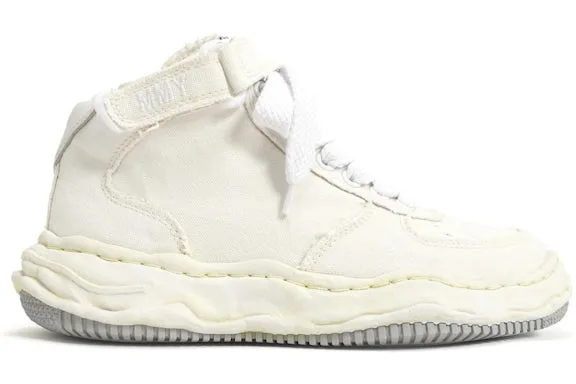 Maison Mihara Yasuhiro Wayne OG Sole Washed Canvas High White sold by Addict Sneakers