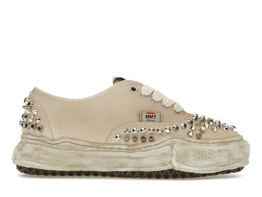 Maison Mihara Yasuhiro Baker OG Sole Studded Canvas Low White sold by Addict Sneakers