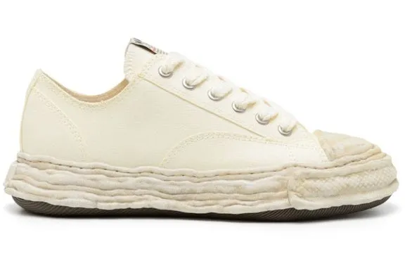 Maison Mihara Yasuhiro Peterson 23 OG Sole Canvas Low Garment Dyed White sold by Addict Sneakers