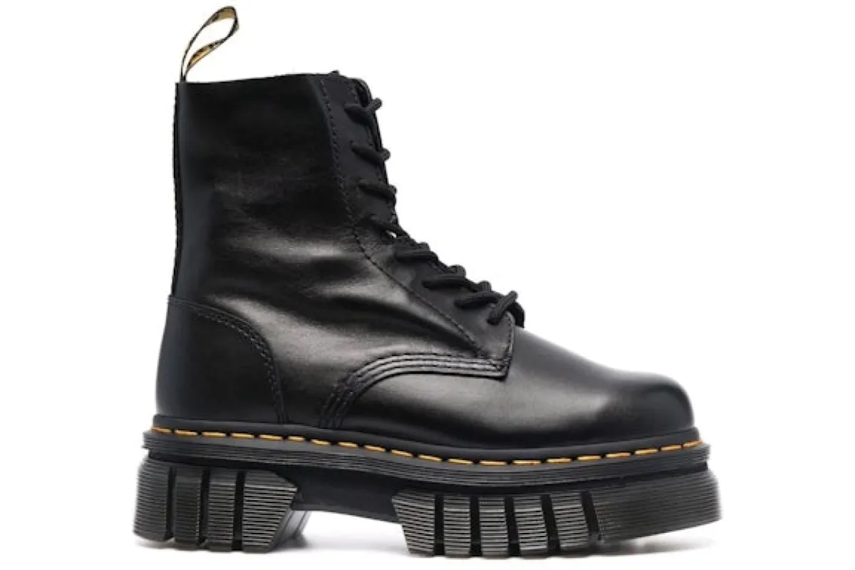 Dr. Martens Audrick Leather Platform Boot Black Nappa Lux (Women's) sold by Addict Sneakers