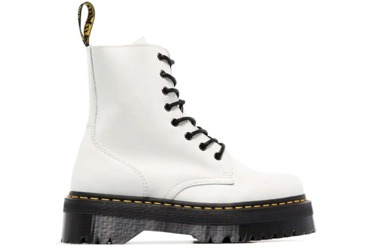 Dr. Martens Jadon Smooth Leather Platform Boot White sold by Addict Sneakers