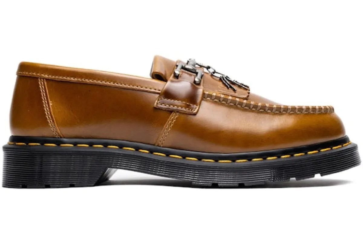 Dr. Martens Adrian Bone Snaffle Analine Loafer Mustard Brown sold by Addict Sneakers