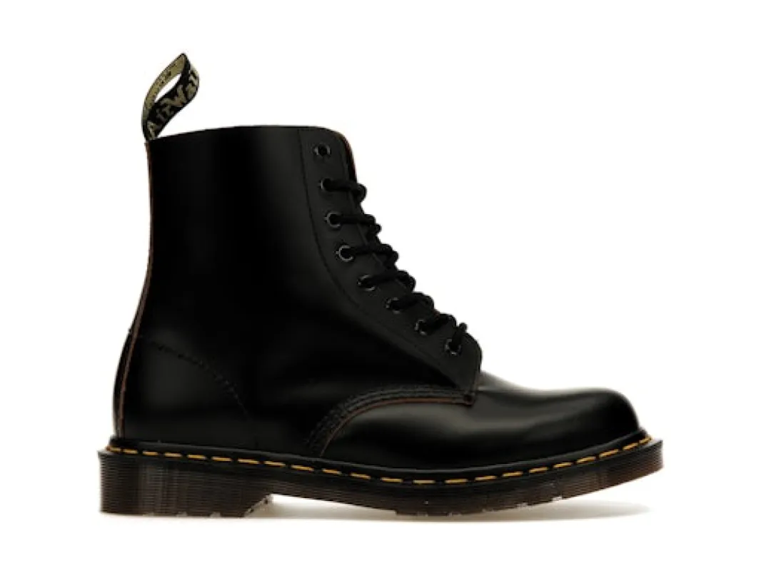 Dr. Martens 1460 Vintage Made In England Lace Up Boot Black Quilon sold by Addict Sneakers