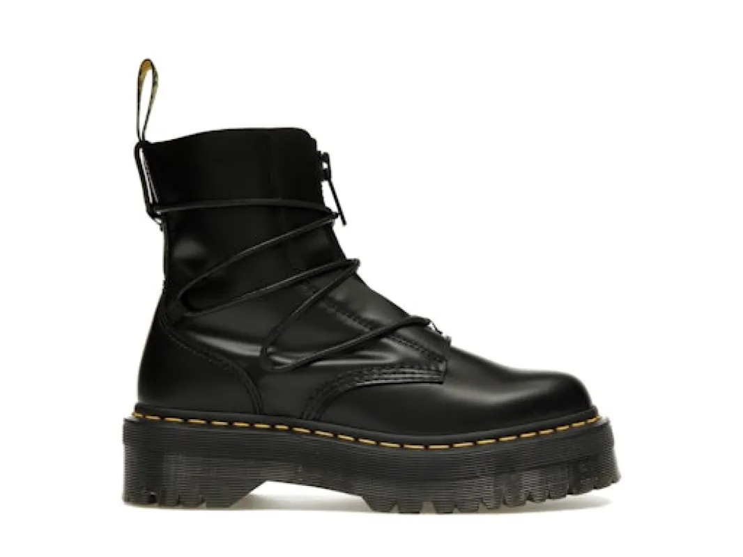 Dr. Martens Jarrick II Laced Leather Platform Boot Black Smooth Paris sold by Addict Sneakers