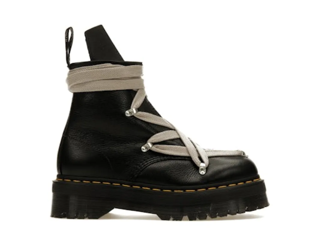 Dr. Martens 1460 Quad Leather Sole Pentagram Wrap Lace Boot Rick Owens Black sold by Addict Sneakers