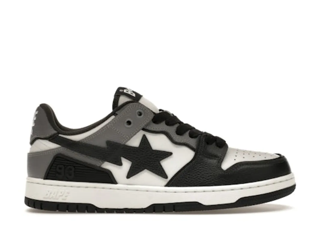 A Bathing Ape Sk 8 Sta#5 Black White Grey sold by Addict Sneakers