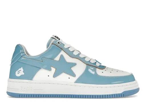 A Bathing Ape Bape Sta Patent Leather Blue White sold by Addict Sneakers
