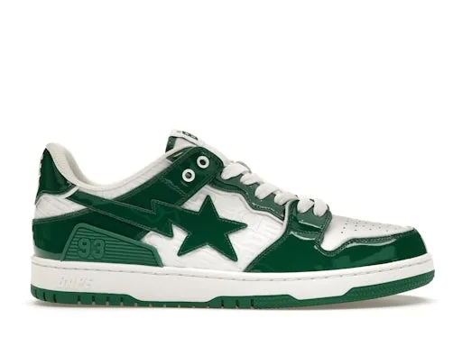 A Bathing Ape Bape SK 8 Sta Green White Patent sold by Addict Sneakers