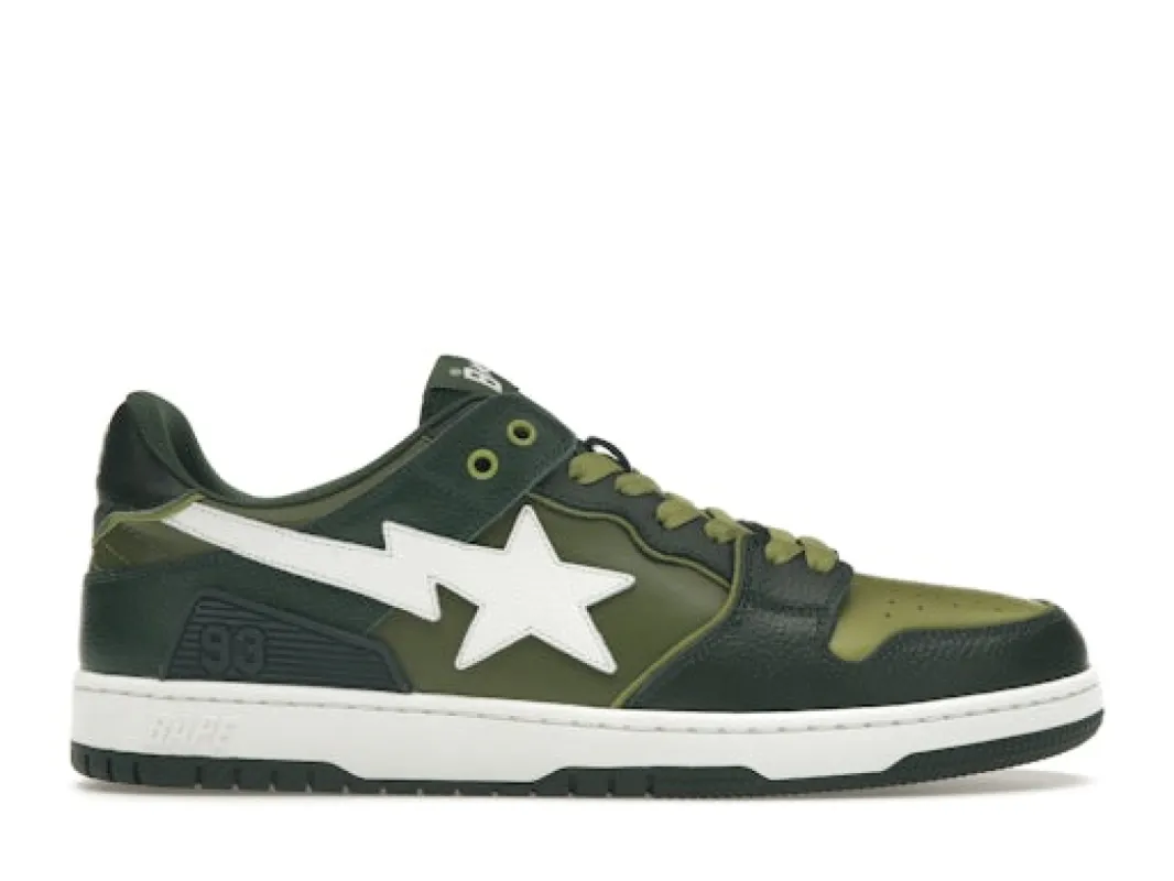 A Bathing Ape Bape SK 8 Sta Green White sold by Addict Sneakers
