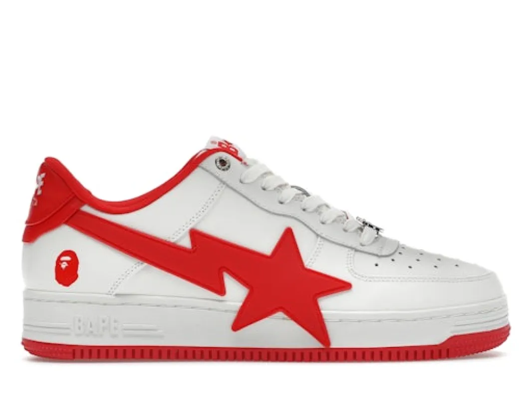 A Bathing Ape Bape Sta OS#2 White Red sold by Addict Sneakers