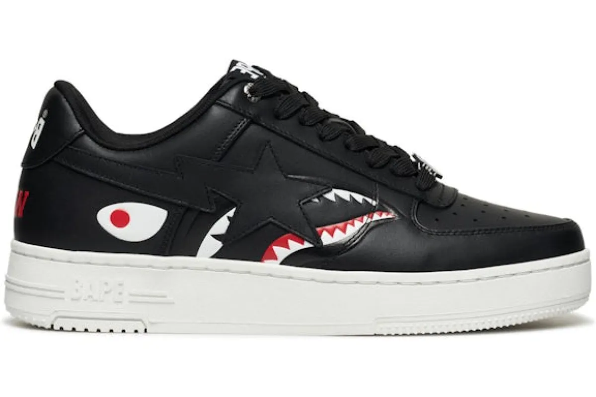 A Bathing Ape Bape Sta Low Shark Pack Black sold by Addict Sneakers