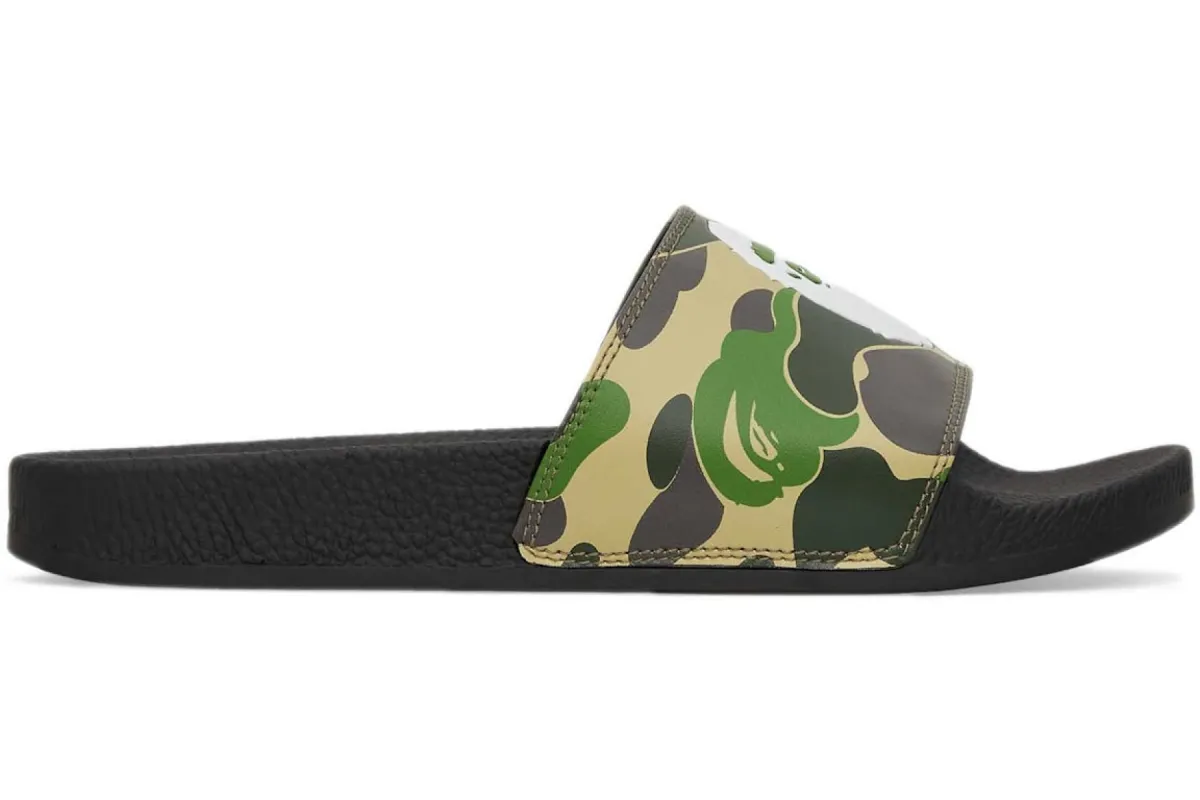 A Bathing Ape ABC Camo Slide Green sold by Addict Sneakers