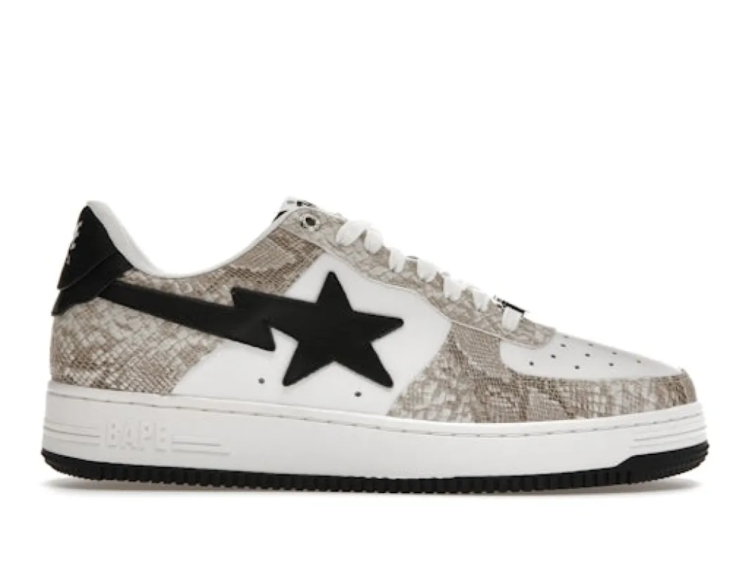 A Bathing Ape Bape Sta Snake Skin Beige sold by Addict Sneakers