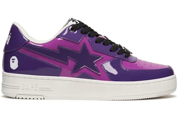 A Bathing Ape Bape Sta Icon Low Purple Patent sold by Addict Sneakers