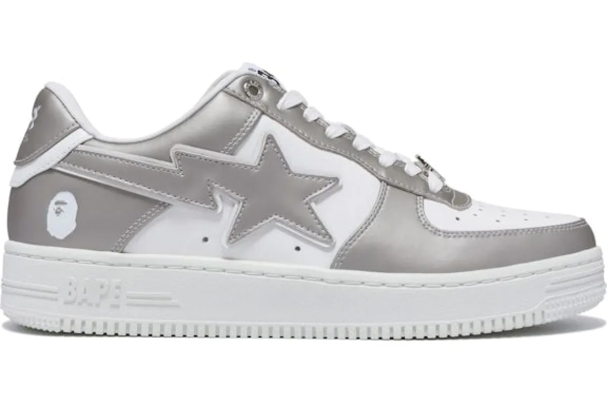 A Bathing Ape Bape Sta#4 Silver sold by Addict Sneakers