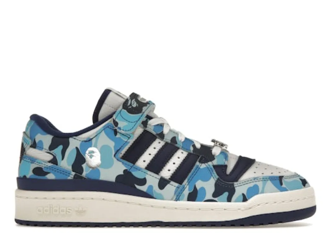 adidas Forum 84 Low Bape 30 th Anniversary Blue Camo sold by Addict Sneakers