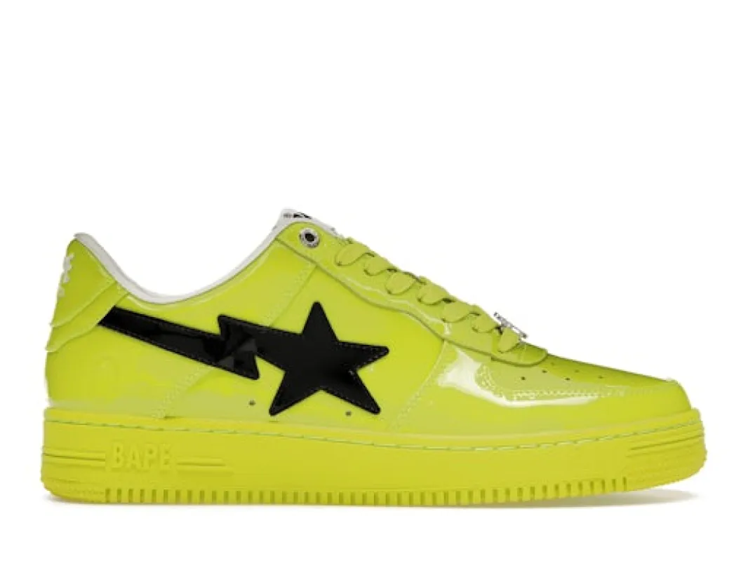 A Bathing Ape Bape Sta#2 Yellow Patent sold by Addict Sneakers