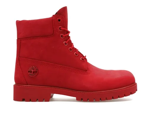 Timberland 6" Heritage Premium Waterproof Boot Dark Red Nubuck sold by Addict Sneakers