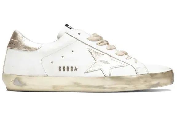 Golden Goose Super-Star White Gold Sparkle sold by Addict Sneakers