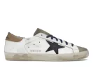 Golden Goose Super-Star Suede Toe White Taupe Royal Blue Black sold by Addict Sneakers