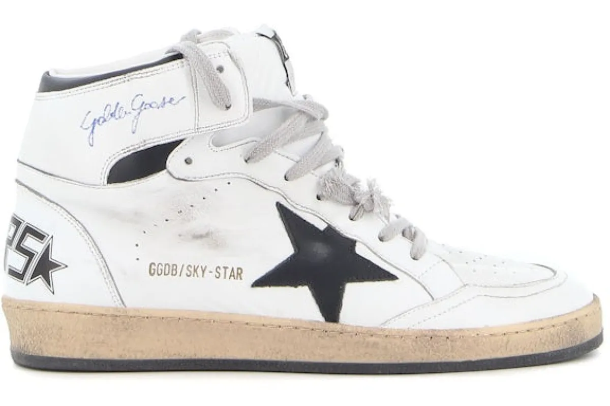 Golden Goose Sky-Star Leather White Black sold by Addict Sneakers