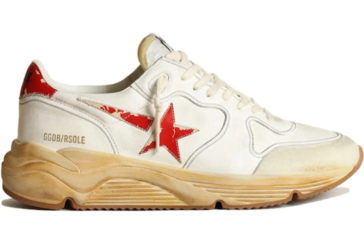 Golden Goose Running Sole White Red sold by Addict Sneakers