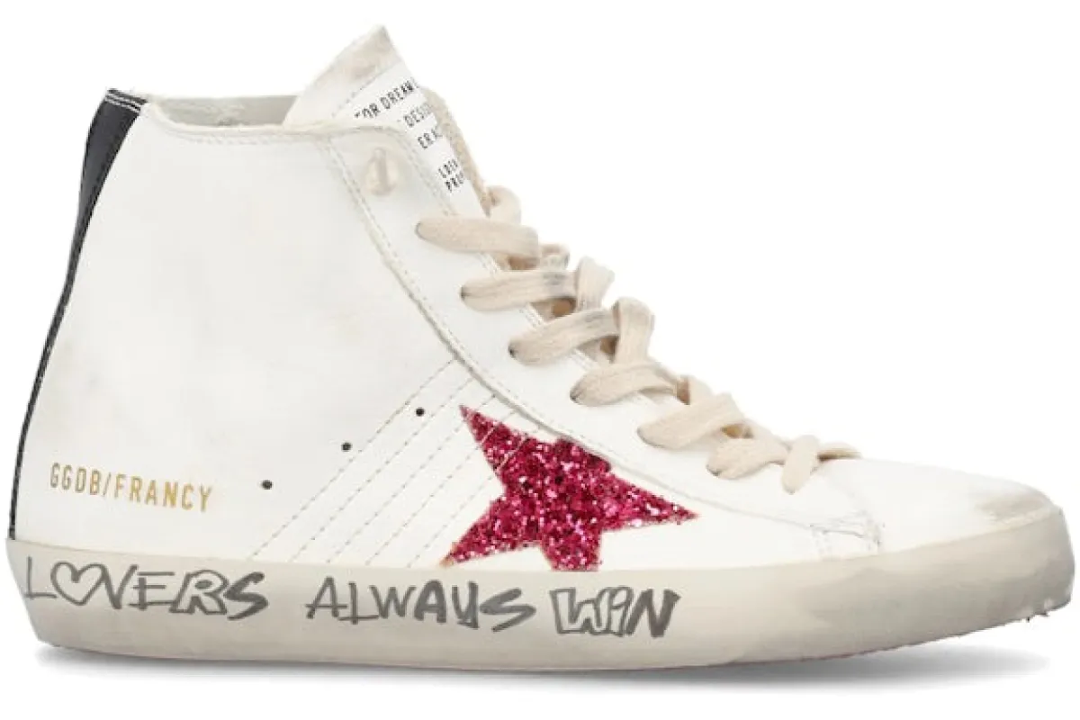 Golden Goose Francy White Red (Women's) made by Golden Goose