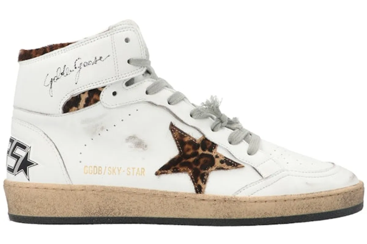 Golden Goose Sky-Star White Leopard (Women's) sold by Addict Sneakers
