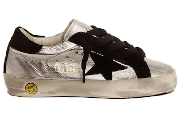 Golden Goose Super-Star Silver Black (Young) sold by Addict Sneakers
