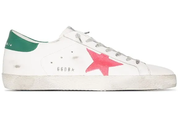 Golden Goose Super-Star White Green Pink sold by Addict Sneakers