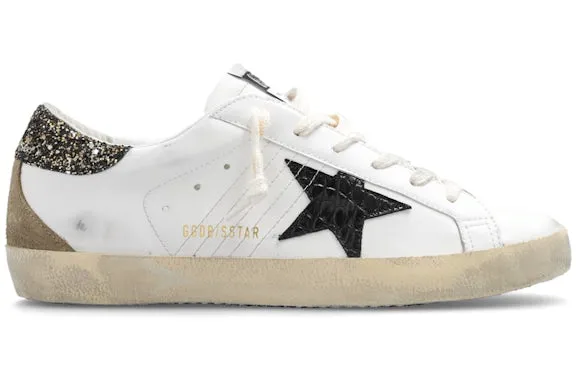 Golden Goose Super-Star White Black Croc Glitter (Women's) sold by Addict Sneakers