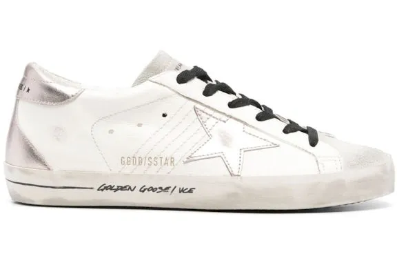 Golden Goose Super-Star White Silver Metallic sold by Addict Sneakers