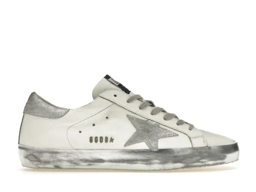 Golden Goose Super-Star White Silver Glitter sold by Addict Sneakers