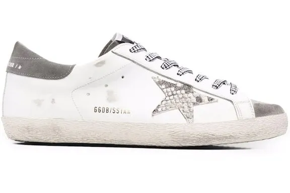 Golden Goose Super-Star White Grey Snakeskin sold by Addict Sneakers