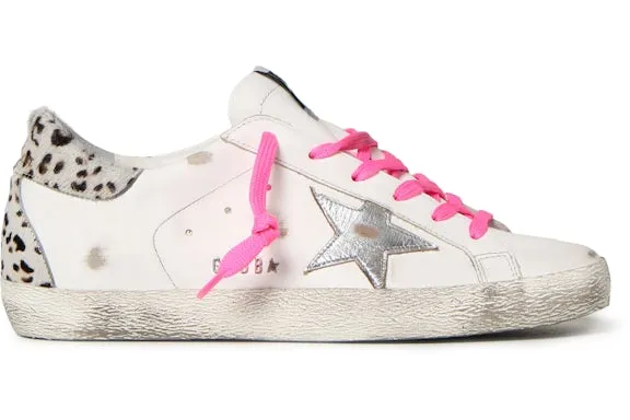 Golden Goose Super Star White Silver Pink Leopard Print (Women's) sold by Addict Sneakers