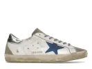 Golden Goose Super-Star White Elecctric Blue Silver sold by Addict Sneakers
